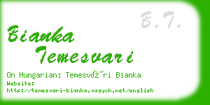 bianka temesvari business card